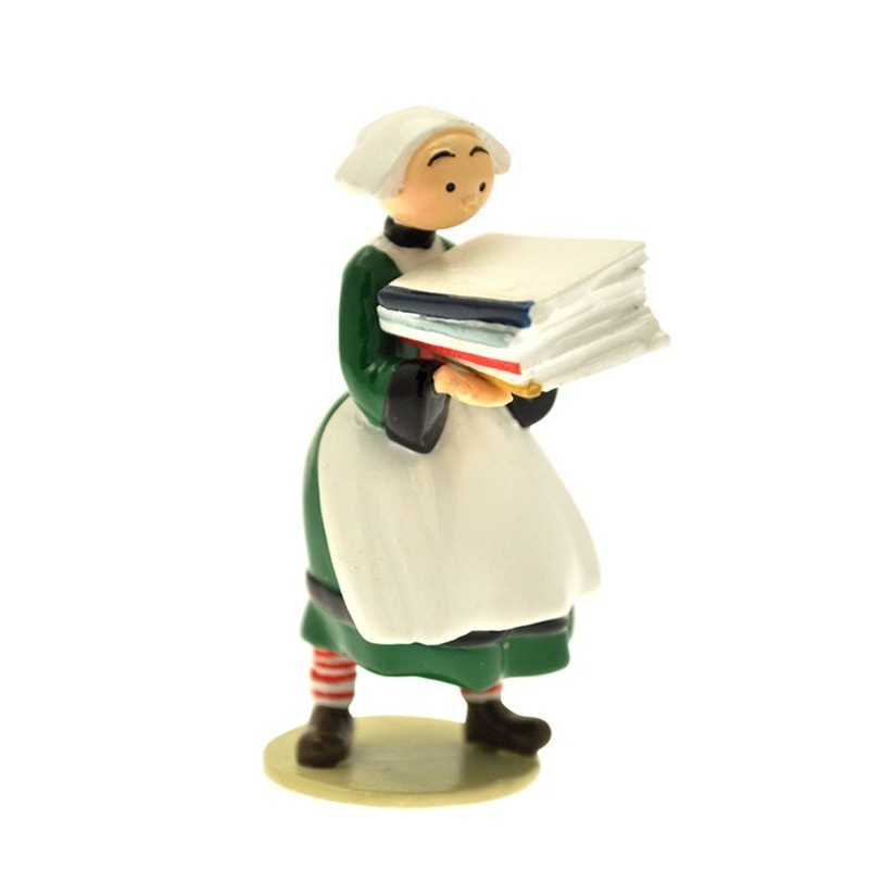 Figurine Becassine piles de livres - Collection Origine Bécassine - GAUTIER / LANGUEREAU - Pixi 06452